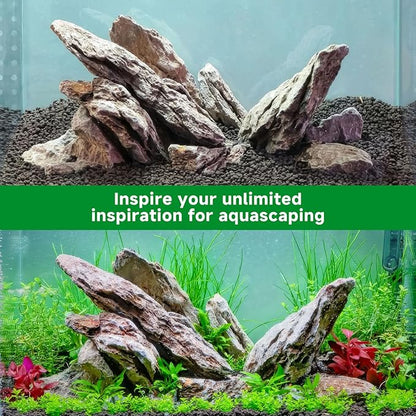 Seiryu Rock Stone for Aquascaping,4-6 inch Natural Aquarium Landscape Stones for Aquariums,Fish Tank Decor Rocks for Landscaping, Paludariums & Micro Landscapes (20 Pounds)