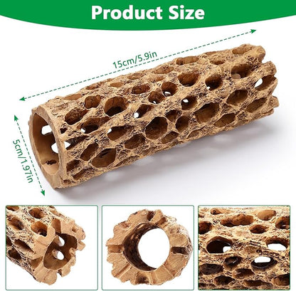 5.9“ Resin Cholla Wood Aquarium Décor Wood- Realistic Shrimp Hideout & Climbing Toy (1-Pack / 2-Pack) (1 PCS)