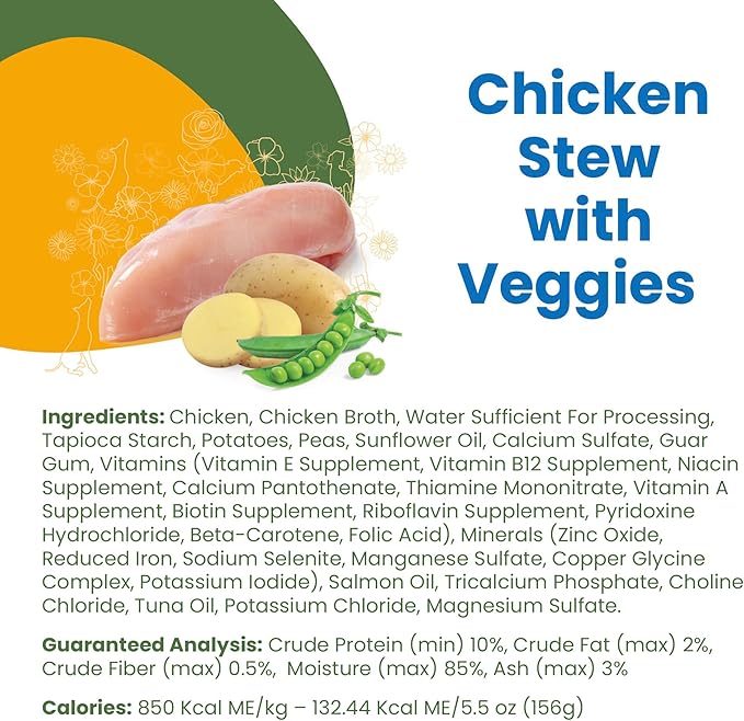 almo nature HQS Complete Wet Dog Food Chicken Stew with Veggies 5.5 oz (Pack of 48)