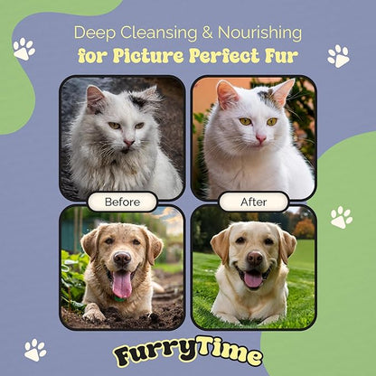 FURRYTIME Pet Cleaning Glove Wipes for Dogs & Cats, 30 Gloves, Hypoallergenic Pet Wipes Disposable No-Rinse Grooming, Extra Thick Bathing Wipes, Pet Dry Cleaning Paws, Coat, Ears, Eye Area, Butt