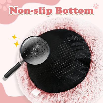 JOLLYVOGUE Dog Beds, Calming Small Dog Bed, Anti-Anxiety Dog Bed for Small Dogs, Fluffy Donut Dog Bed, Cozy Dog Cat Cushion Bed for Small Medium Dogs (24")