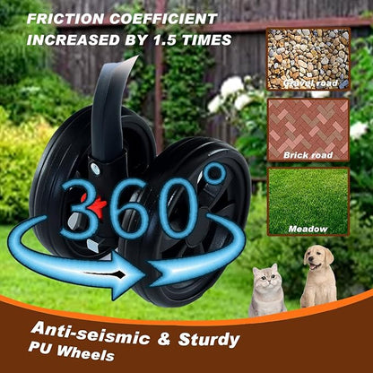 Pet Stroller 3 in 1 Folding Lightweight Dog Stroller with Detachable Carrier & Storage Basket, Premium 4 Wheels Travel Stroller for Small/Medium Pet (White)