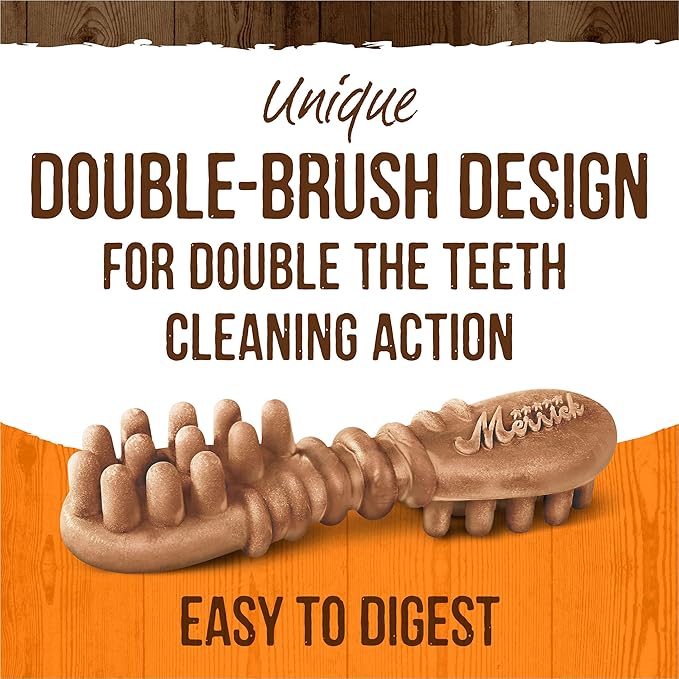 Merrick Fresh Kisses Natural Dental Chews, Treats Infused with Pumpkin and Cinnamon for Tiny Dogs 5-15 Lbs - 21 oz. Bag