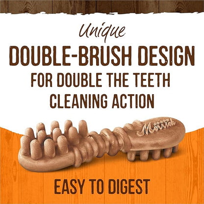 Merrick Fresh Kisses Natural Dental Chews, Treats Infused with Pumpkin and Cinnamon for Medium Dogs 25-50 Lbs - 5 oz. Pouch