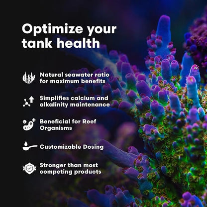 Brightwell Aquatics - Reef Code A - Balanced Calcium & Alkalinity System Water Conditioner - for All Saltwater Marine Fish & Reef Fish Tanks - Aquarium Water Treatments, 5.28 GAL