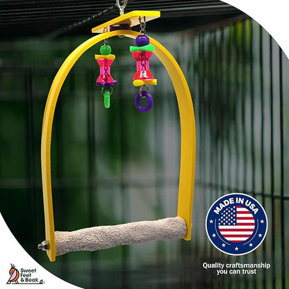 Small Whirly Bird - Perfect Cage Toy Stimulates Visual and Physical Activity - Safe, Non-Toxic, Cage Accessories for Small Birds