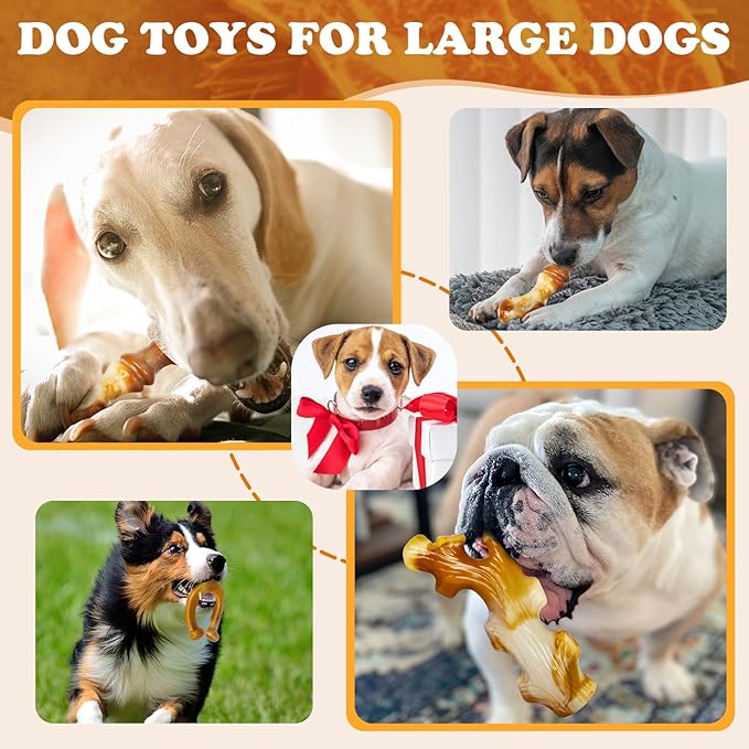Dog Toys for Aggressive Chewers 3 Pack, Dog Chew Toys for Large Dogs, Indestructible Dog Toy for Aggressive Chewers, Chew Toys for Aggressive Chewers
