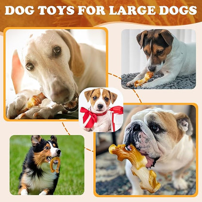 Dog Toys for Aggressive Chewers 3 Pack, Dog Chew Toys for Large Dogs, Indestructible Dog Toy for Aggressive Chewers, Chew Toys for Aggressive Chewers