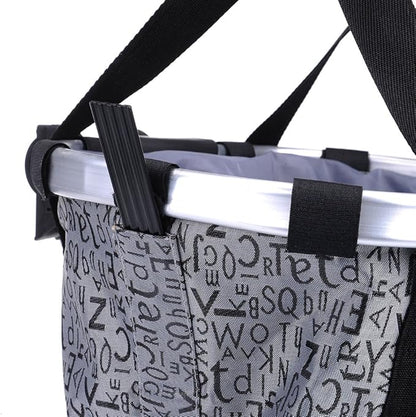 Pet Dog Bike Basket & Carrier Bag- Foldable Detachable Pet Travel Bicycle Basket - Small Animal Dog Cat Rabbit Bike Ride Basket Carrier (Gery)