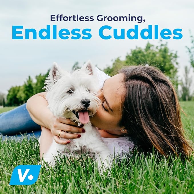 Vetnique Furbliss Hygienic Pet Wipes for Dogs & Cats, Cleansing Grooming & Deodorizing Hypoallergenic Thick Wipes with All Natural Deoplex Deodorizer (Refreshing Scent, 100ct Pouch)