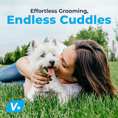 Vetnique Furbliss Hygienic Pet Wipes for Dogs & Cats, Cleansing Grooming & Deodorizing Hypoallergenic Thick Wipes with All Natural Deoplex Deodorizer (Refreshing Scent, 100ct Pouch)