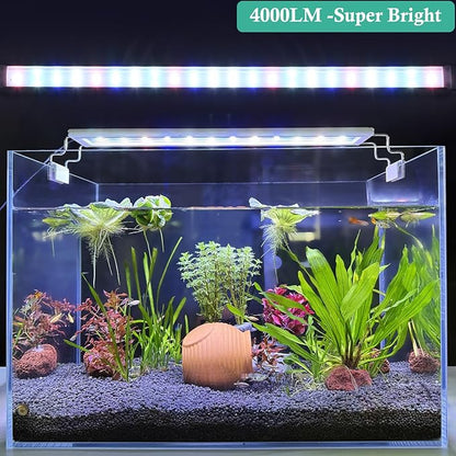 HITOP Full Spectrum LED Aquarium Light – 32-40" Classic Fish Tank Light with Timer, Aquarium Plant Light with Stable Extendable Brackets (32-40in)