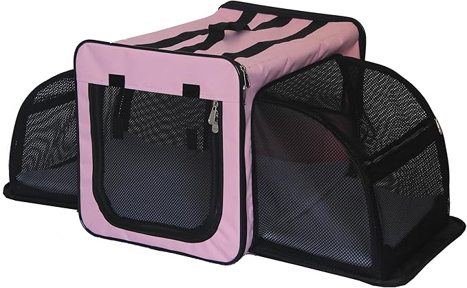 Pet Life ® Roomeo Folding Collapsible Airline Approved Pet Dog Carrier Crate