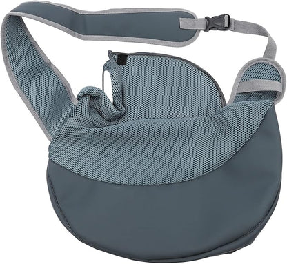 Dog and Cat Sling Carrier, Outing Breathable Shoulder Pet Dog Carrier, Travel Mesh Outdoor Safe Pet Papoose Bag, Soft Pouch and Tote Design Single Comfort Sling Handbag Tote Pouch for Travel (Black)