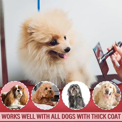 Extra Long Slicker Brush  Dog Brush for Shedding & Grooming, Detangler & Dematting Comb for Long-Haired Dogs, Doodles & Cats, Self-Cleaning Pet Brush (Style)