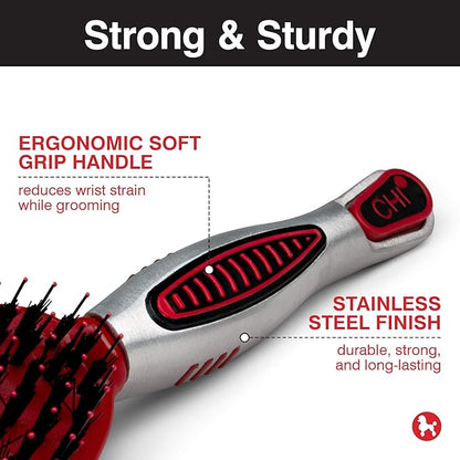 CHI Dog Brush for, Porcupine Brush for Dogs - Grooming Tools for Dogs & Puppies, Removes Mats and Tangles, Ionic Technology, Ergonomic Soft Grip Handle, Suitable for All Hair Types