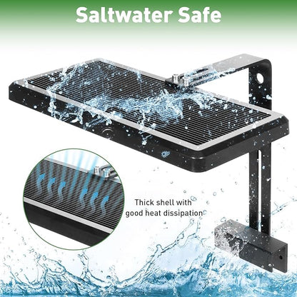 LED Aquarium Light for Plant,24/7 Mode Clip On Aquarium Light with Timer for 12-29 inch Freshwater Fish Planted Tank,Adjustable Brightness 8 Colors 38W Full Spectrum RGBW Fish Tank Light