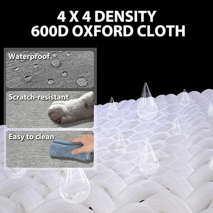 600D Dog Crate Cover, Waterproof Pet Kennel Cover with Storage Bag Fit for 36 Inch Wire Crate Dog Cage, 36 Inches, Gray