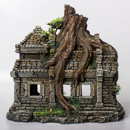 Fish Tank Decorations Aquarium Décor Resin Artificial Tree Trunk Root (B)