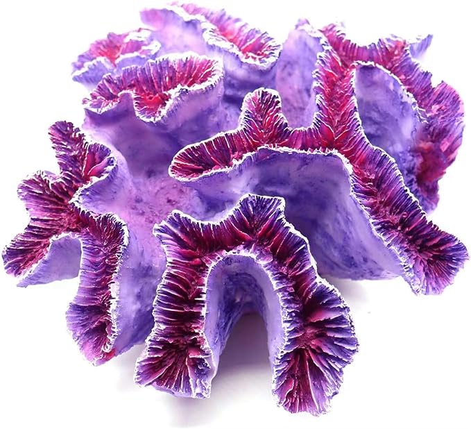Fish Tank Coral Decoration - Aquarium Simulation Fighting Fish Dodge Cave - Betalie Fish Home Colorful Mountain (Large Purple Coral)
