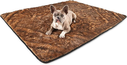 PupProtector Waterproof Throw Blanket for Dogs and Cats, Pet Blanket Cover for Couches, Sofas, Beds, Car Seats, Furniture, Calming Soft Faux Fur, Sable Tan, Large (80" L x 62" W)