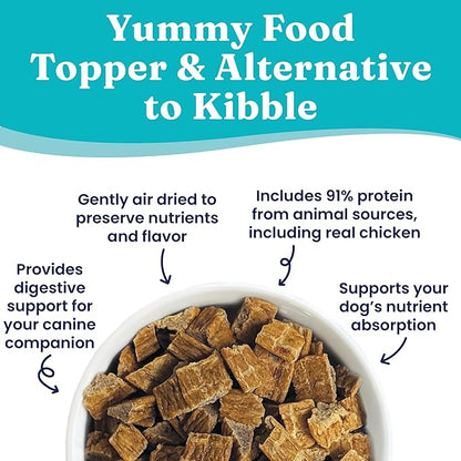 Solid Gold Air Dried Dog Food Toppers for Picky Eaters - Healthy Dog Treats Made with Real Chicken to Serve as Meal Topper or Dog Treat - Supports Muscle Growth, Immunity, and Healthy Digestion - 4 oz