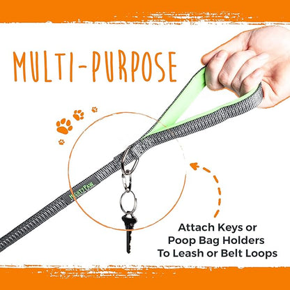 Mighty Paw Dog Tag Carabiner Clips - 3 Pack Strong Dog Tag Clip - Weather Resistant & Easy to Clean Quick ID Holders - Easy Switch Dog Tags - Attach Keys or Poop Bag Holders - for All Size Collars