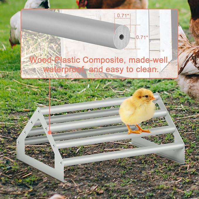 2 Pack Chick Perch Chick Toys for Brooder Chicken Perch for Coop Strong Chick Jungle Gym Roosting Bar Stand for Chicken, Chick, Bird, Easy to Assemble and Clean, Indoor/Outdoor Use, Large and Small