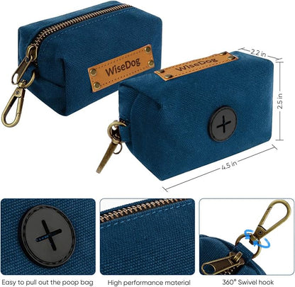 Wisedog Dog Collar and Leash Set, Waterproof Adjustable Puppy Collars with Cute Tag 6FT Dog Leash with Poop Bag for Small Medium Large Dogs (XL(Collar:16"- 25.5";Leash:6 ft), Blue)