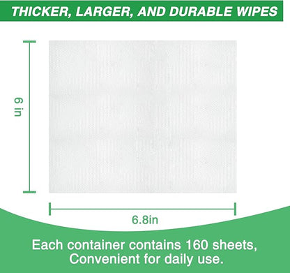 Flea and Tick Wipes for Dogs & Cats, Dog Flea and TIick Treatment Prevention Wipes, All Natural Grooming Wipes for Cleaning, Help with Ticks, Fleas, Eggs & Larvea, 160 Count