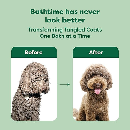 Earth Rated 3-in-1 Detangling Dog Shampoo and Conditioner, Deodorizing Oatmeal Shampoos for Dogs and Puppies, Great for Smelly Pets, White Tea and Basil Scent, 16 oz