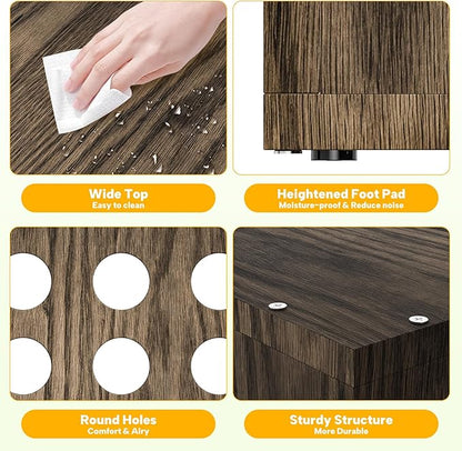 Dog Crate Furniture, SAUCE ZHAN Dog Kennel with Cushion for Small/Medium Dogs, End Side Table Wooden Crate for Pets Indoor, Brown