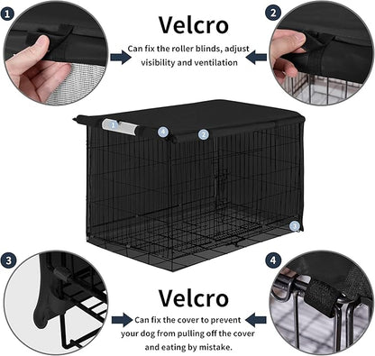 Easy-Going Dog Crate Cover 36 Inch Dog Kennel Cover for Dog, Cage Covers for Dog Crates Fit (36" L x 23" W x 25" H) Black