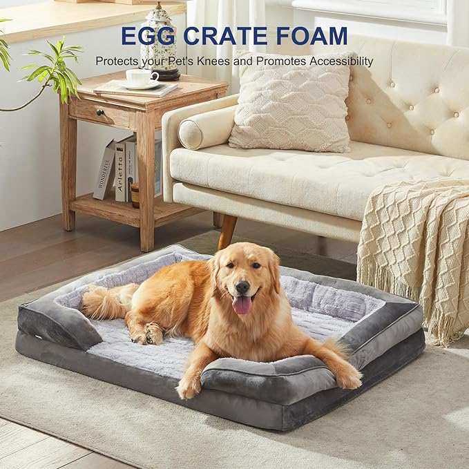 FURTIME Orthopedic Dog Beds for Small Dogs - Waterproof Small Dog Bed, Ultra Comfy Supportive Foam Pet Couch with Removable Washable Cover, Egg Foam Dog & Cat Beds with Nonskid Bottom