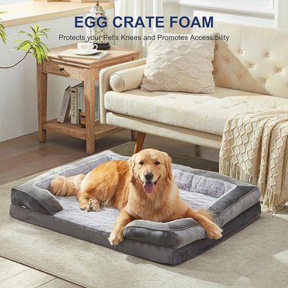 FURTIME Orthopedic Dog Beds for Small Dogs - Waterproof Small Dog Bed, Ultra Comfy Supportive Foam Pet Couch with Removable Washable Cover, Egg Foam Dog & Cat Beds with Nonskid Bottom