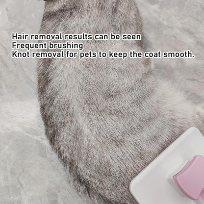 Self-Cleaning Slicker Brush for Dogs & Cats: Dog brushes for Grooming for Shedding Tangles Hair Gently Deshedding Cat Brush for Short Haired Cats & Long Haired Cats