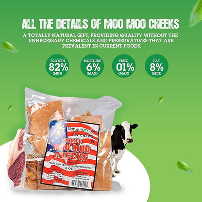 (2 Pack) Nature's Own Pet Chews Moo Cheeks Bag Treat, 8 oz