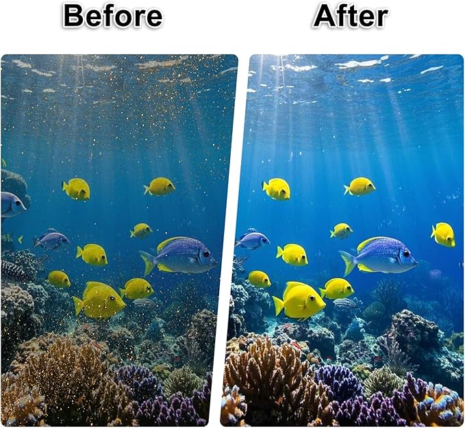 Aquarium Filter, 6W 150GPH HOB Fish Tank Filter, 4-Stage Bio-Filtration for 10-40 Gallon Tanks, Quiet Power Waterfall Filter with Adjustable Flow, Includes Filter Cotton & Bio Media