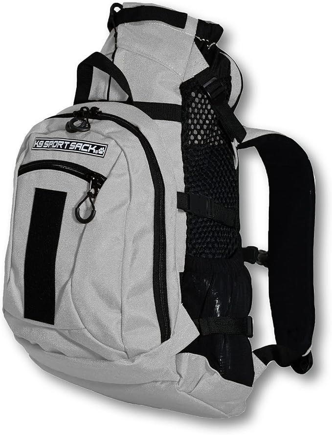 K9 Sport Sack | Adjustable Dog Carrier Backpack (Large, Plus 2 - Light Grey)