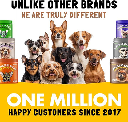 LEGITPET Anal Gland Relief Chews for Dogs Fiber & Digestive Support Supplement Soft Treats for Healthy Bowel & Gland Function Helps Reduce Scooting Promotes Dog Health & Comfort 120 pcs