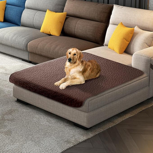 Waterproof Dog Blanket, Washable Anti-Slip Pet Couch Covers for Sofa,Pet Hair Resistant Blankets Bed Chair Furniture Couch Protector for Dogs-40x50,Chocolate
