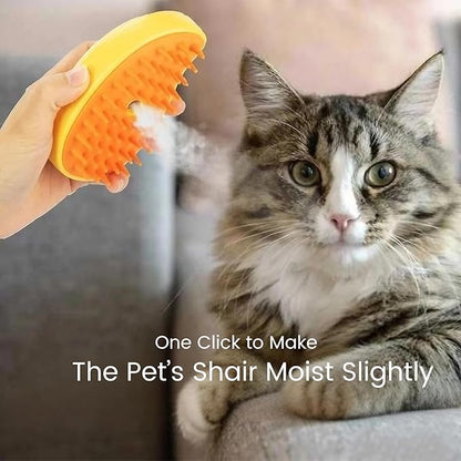 FEGAOSTORE 4-1 Cat Brush with Steam, Steam Brush for Dogs, Steaming Cat Brush, Misting Cat Brush, Pet Massage Comb, Steam Cat Brush, Mist Pet Grooming Comb, Cleaning Brush for Dogs & Cats