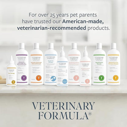 Veterinary Formula Clinical Care Hot Spot & Itch Relief Medicated Shampoo for Dogs and Cats 16 Fl Oz  Helps Alleviate Sensitive Skin, Scratching, and Licking of Coat (2 Pack)