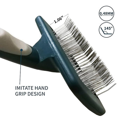 YIRU Doodle Poodle Brush for Grooming,Large Slicker Dog Brush for Long/Curly Haired Dogs,Removing Loose Hair,Undercoat