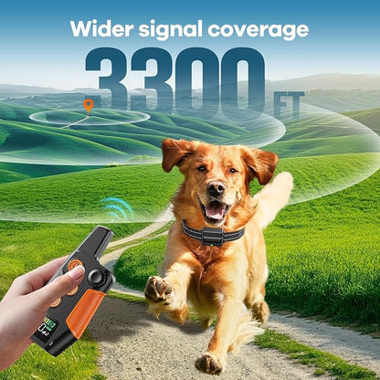 Dog Shock Collar - [2025 Newly Released] 3300Ft Dog Training Collar with Remote for Small Medium Large Dogs, IPX7 Waterproof E Collar for Dogs Training Rechargeable with Unique Shock-Lock