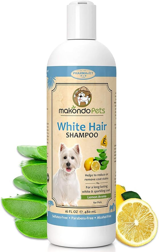 Dog Whitening Shampoo for Dogs with White Light Colored Hair Coat Fur_hite Haired Pets Shampoo for Itching Dry Sensitive Skin. Non Toxic Formula