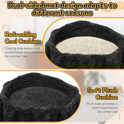 Luxury Cat Tree Tower for Indoor Cats,88.6" Tall Cat Tree,Multi-Level Furniture Activity Center with Scratching Posts Stand House Condo Funny Toys Kittens Pet Play House, Purple