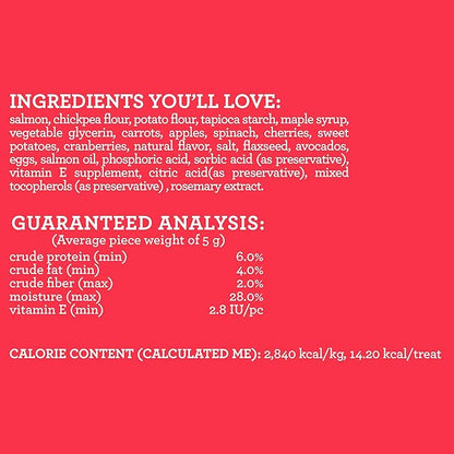 Cloud Star Dynamo Dog Skin & Coat Soft Chews Grain Free Dog Treats, Salmon, 14 oz. Pouch