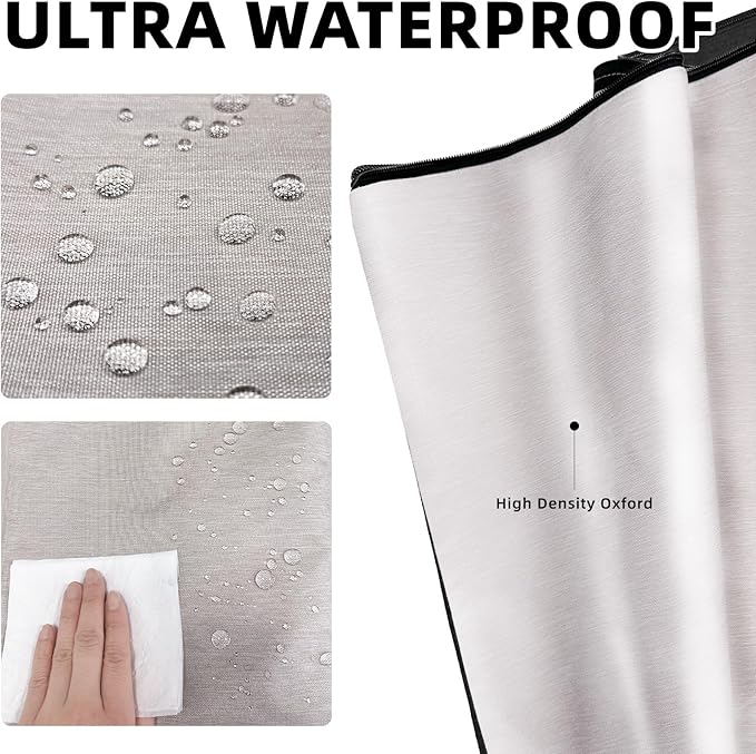 600D Dog Crate Cover, Waterproof Pet Kennel Cover with Storage Bag Fit for 48 Inch Wire Crate Dog Cage, 48 Inches, Beige