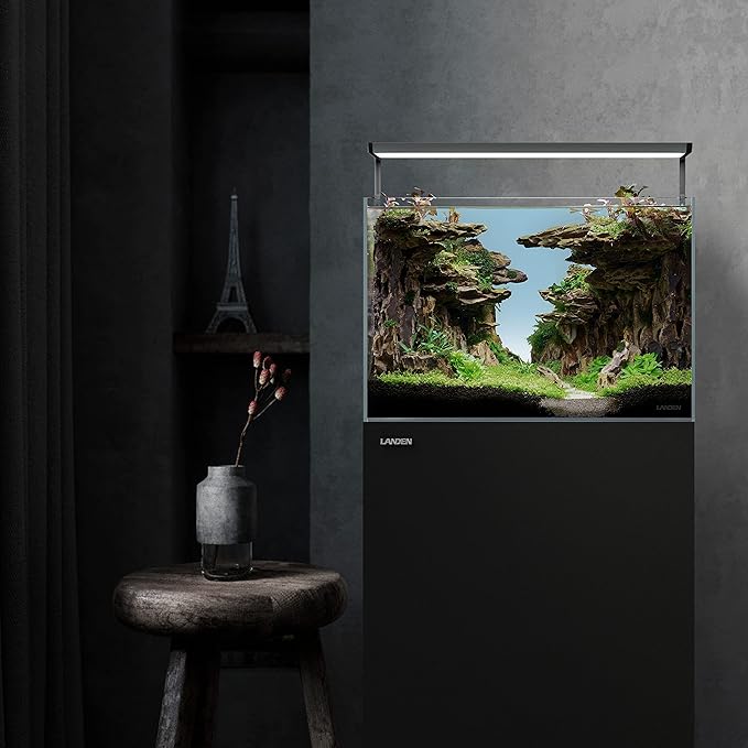 LANDEN AQUABRITE 45 LED Aquarium Light RGB+W for 17.72in (45cm) Rimless Freshwater Fish Tanks - Full Spectrum Lighting with Adjustable Brightness with Controller
